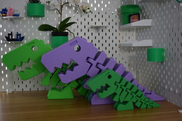 3D Printed Articulated T-Rex Toy | Flexible Dinosaur Fidget Collectible